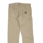 CARHARTT Mens Cotton Blend Beige Regular Fit Straight Leg Trousers W31 L29