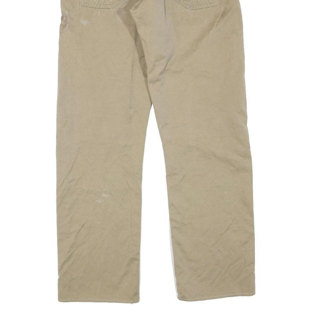 CARHARTT Mens Cotton Blend Beige Regular Fit Straight Leg Trousers W31 L29