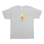 LEVIS X THE SIMPSONS Mens Grey Bart Simpson Graphic T-Shirt S Short Sleeve Crew