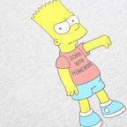 LEVIS X THE SIMPSONS Mens Grey Bart Simpson Graphic T-Shirt S Short Sleeve Crew
