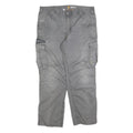CARHARTT Mens Relaxed Fit Grey Cotton Blend Cargo Trousers W40 L32 Workwear
