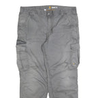 CARHARTT Mens Relaxed Fit Grey Cotton Blend Cargo Trousers W40 L32 Workwear