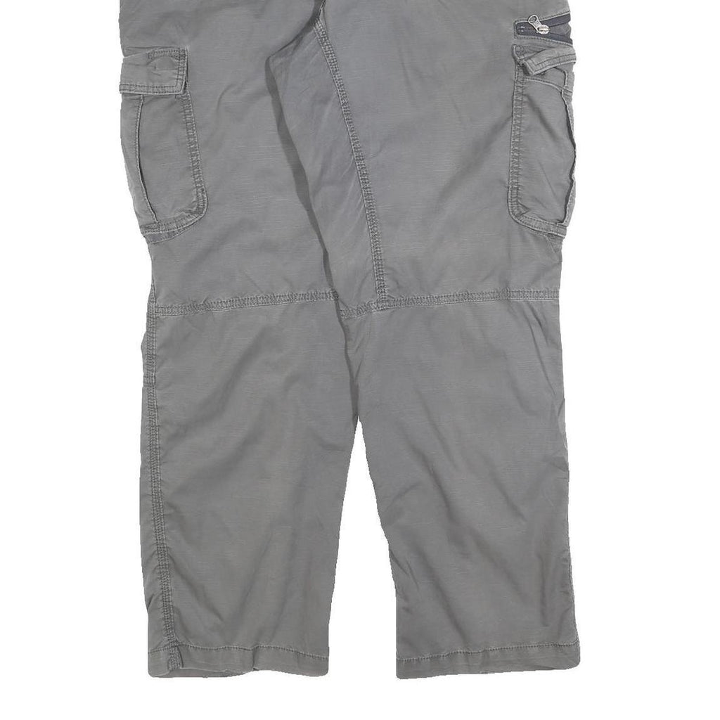 CARHARTT Mens Relaxed Fit Grey Cotton Blend Cargo Trousers W40 L32 Workwear