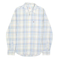 LEVI'S Mens Blue & Cream Check Shirt S Casual Cotton Long Sleeve Button Up