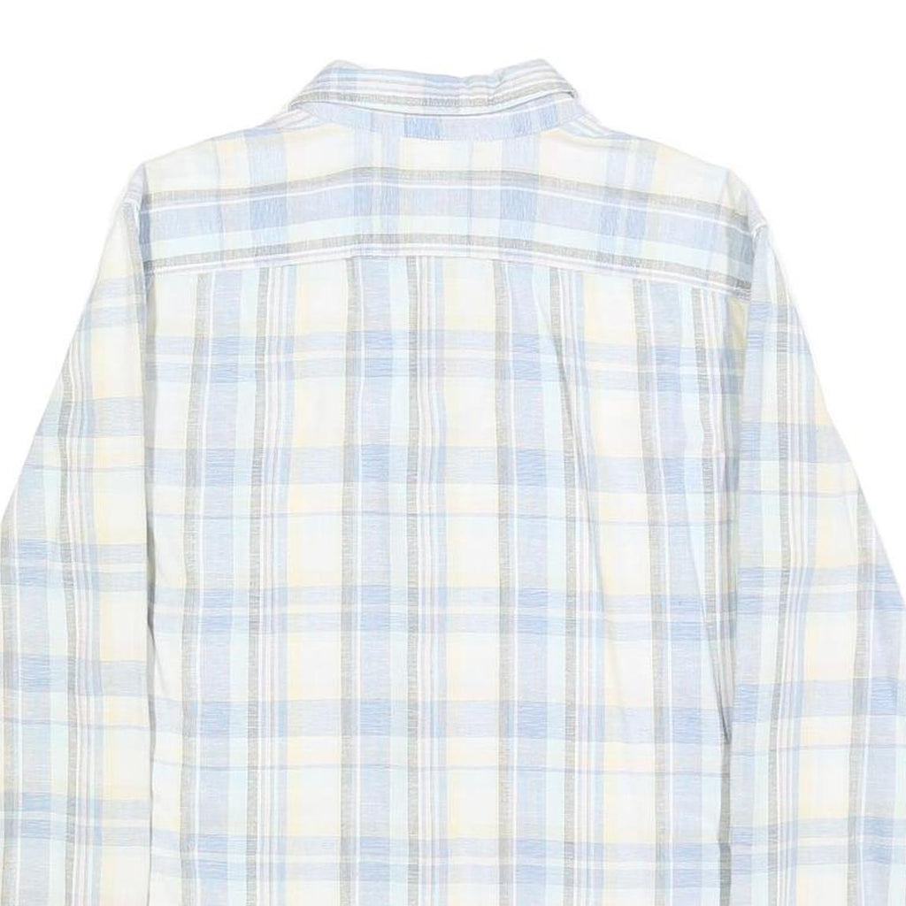 LEVI'S Mens Blue & Cream Check Shirt S Casual Cotton Long Sleeve Button Up