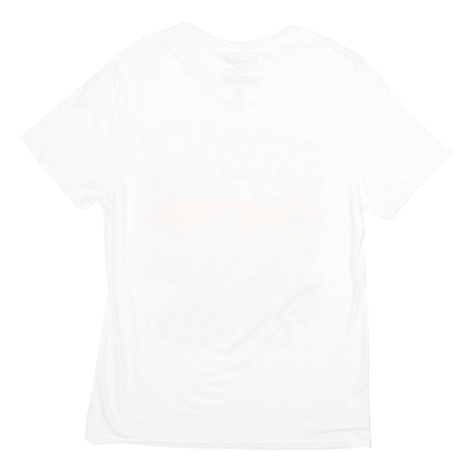 CHEMISTRY Mens White Chevy Classics Corvette Graphic T-Shirt M Short Sleeve Crew