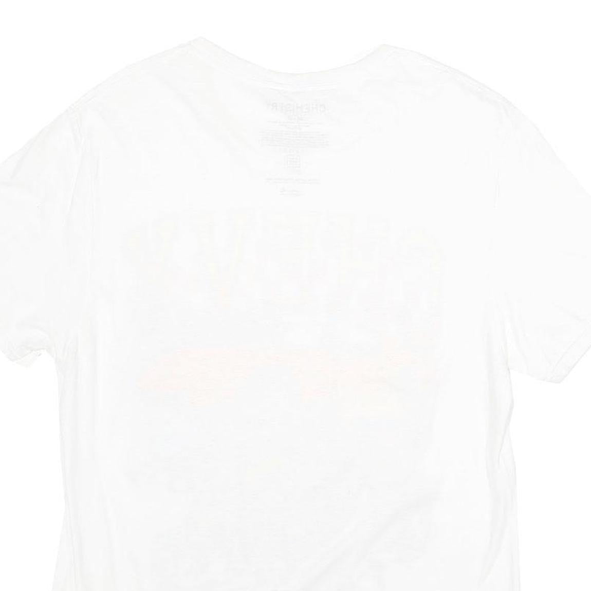 CHEMISTRY Mens White Chevy Classics Corvette Graphic T-Shirt M Short Sleeve Crew