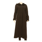 YESSICA Womens Black Button Cotton Blend Long Sleeve Hooded Jacket UK 12 Plain