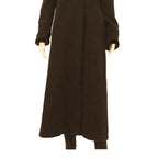 YESSICA Womens Black Button Cotton Blend Long Sleeve Hooded Jacket UK 12 Plain