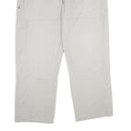 LET'S GO Mens Regular Fit Beige Cotton Trousers W40 L32 Casual Outdoor Zip