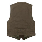 HABSBURG Mens Brown Suede Button Jacket M Waistcoat Classic Leather