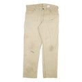 CARHARTT Mens Cotton Blend Beige Relaxed Fit Straight Leg Trousers W38 L32