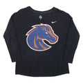 NIKE Womens T-Shirt Black Long Sleeve USA L