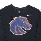 NIKE Womens T-Shirt Black Long Sleeve USA L