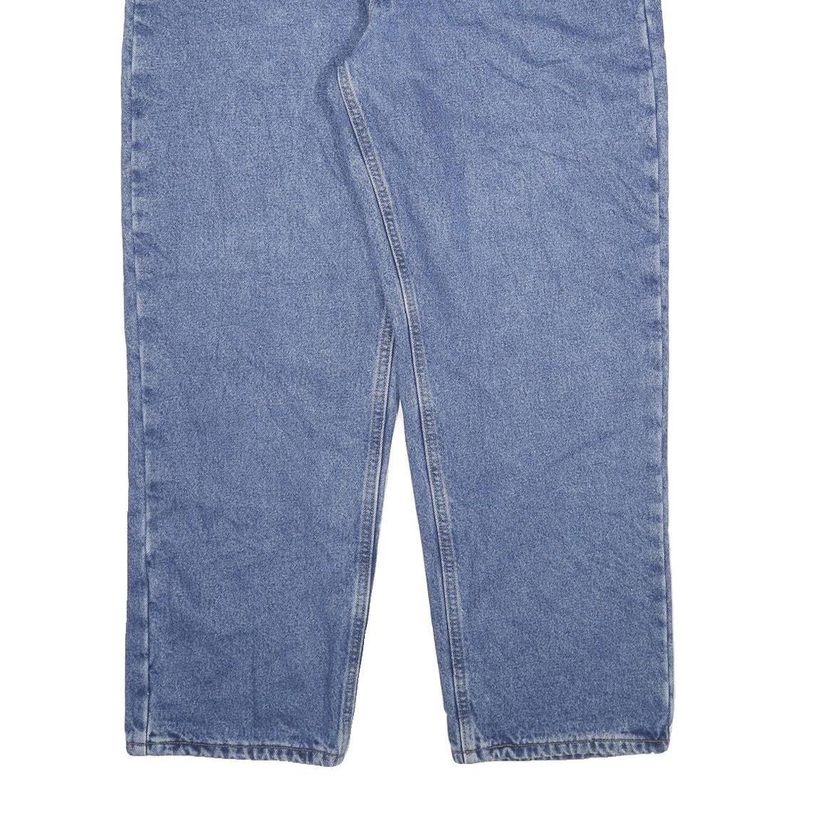 CARHARTT Mens Relaxed Fit Straight Denim Light Blue Zip Jeans W36 L30 Durable