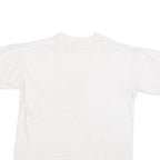 Womens White Cotton Blend Graphic T-Shirt M Short Sleeve Crew Neck Native