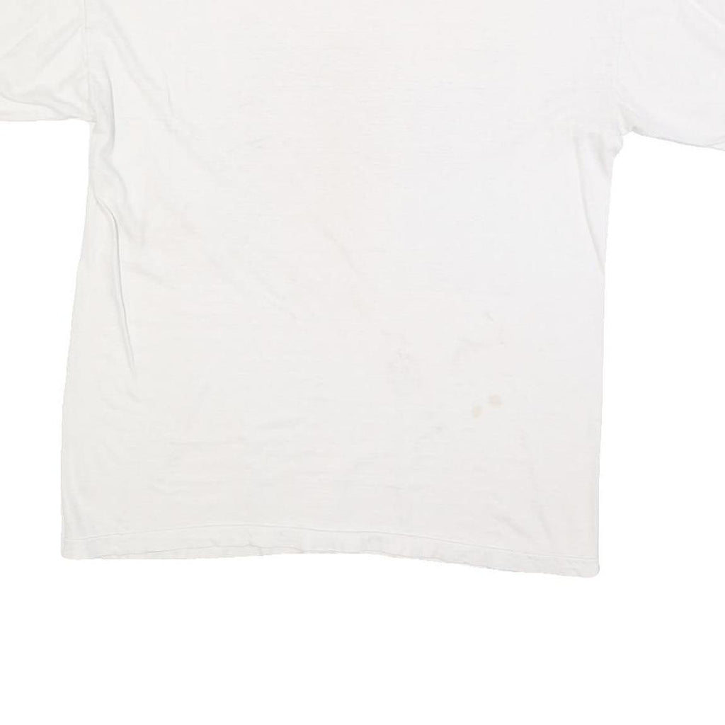 Womens White Cotton Blend Graphic T-Shirt M Short Sleeve Crew Neck Native