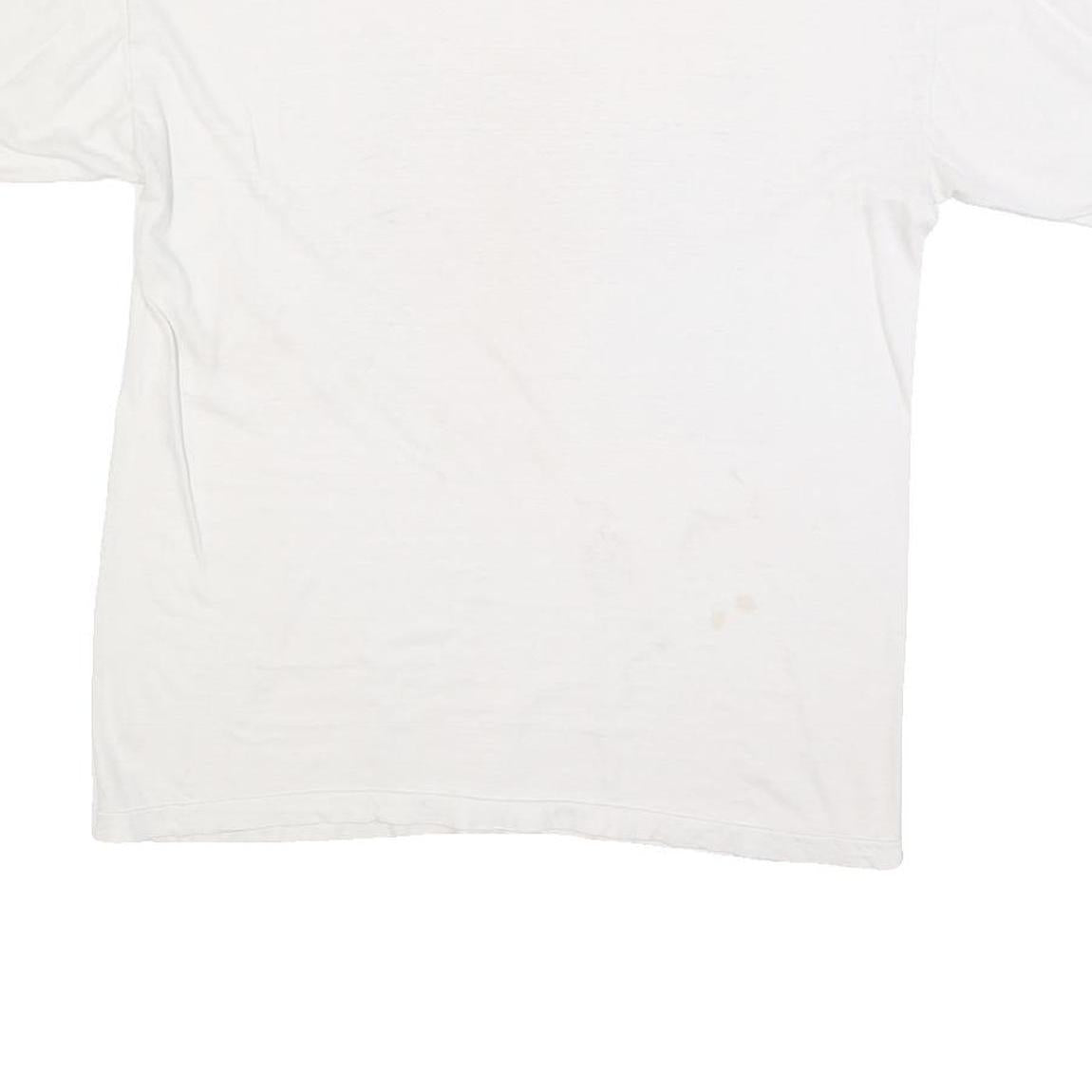 Womens White Cotton Blend Graphic T-Shirt M Short Sleeve Crew Neck Native