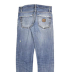 CARHARTT Mens Slim Blue Denim Jeans W30 L31 Button Closure Faded