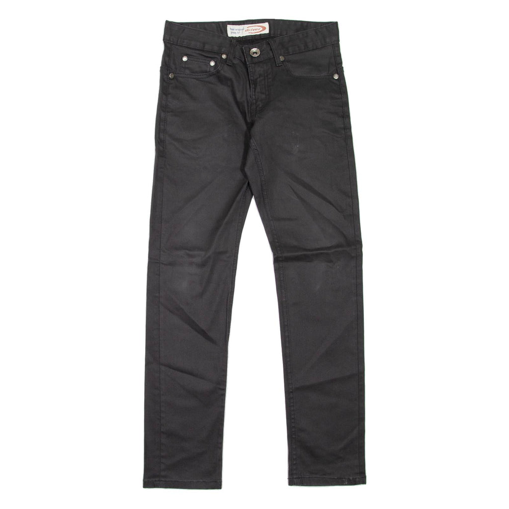 DRIVER Mens Jeans Black Slim Straight W30 L32