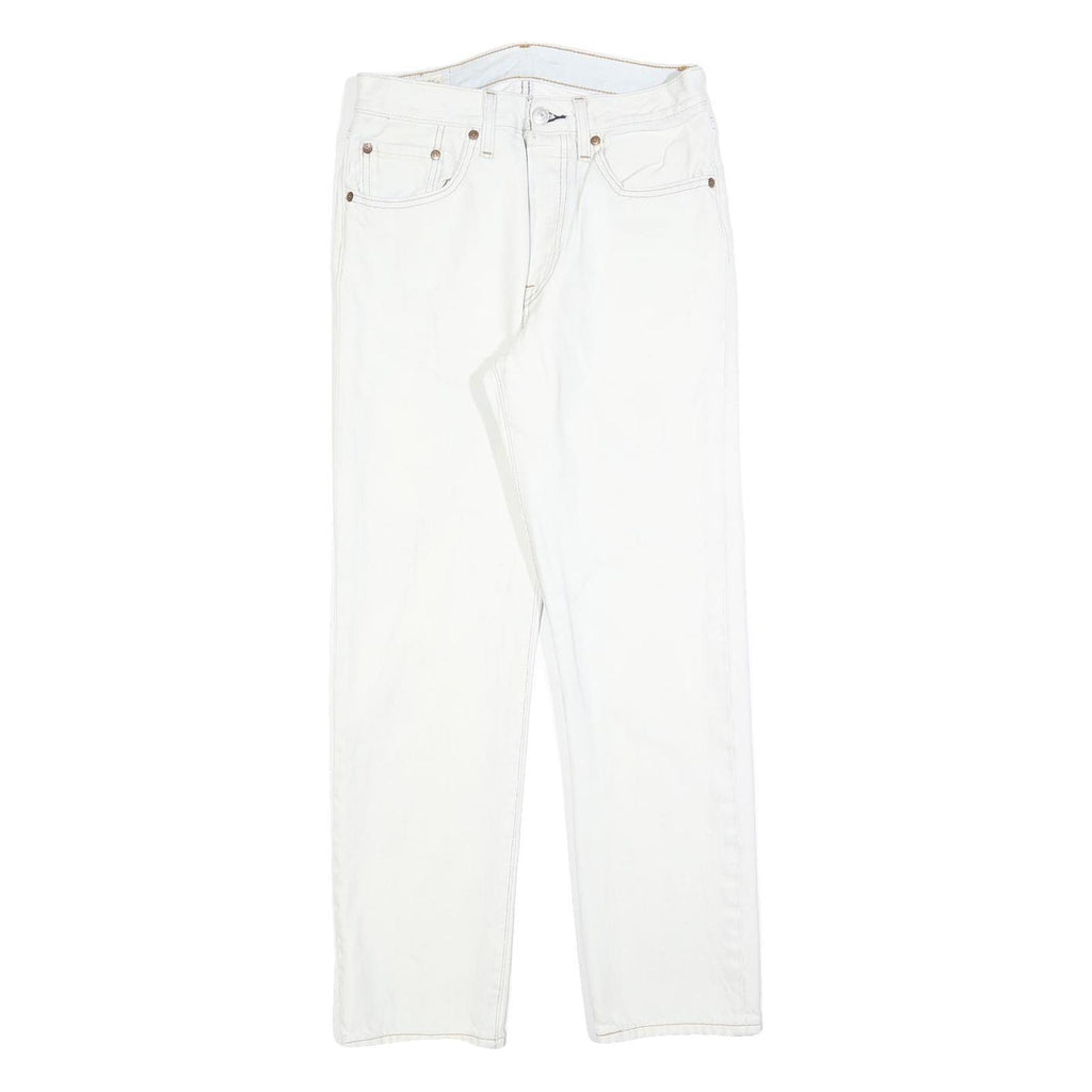 LEVI'S 501 Womens White Regular Straight Denim Raw Woven W26 L28 Classic Cotton