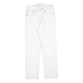 LEVI'S 501 Womens White Regular Straight Denim Raw Woven W26 L28 Classic Cotton