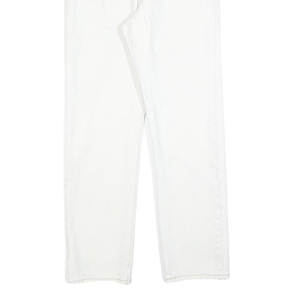 LEVI'S 501 Womens White Regular Straight Denim Raw Woven W26 L28 Classic Cotton