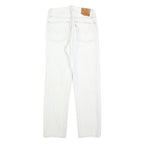 LEVI'S 501 Womens White Regular Straight Denim Raw Woven W26 L28 Classic Cotton