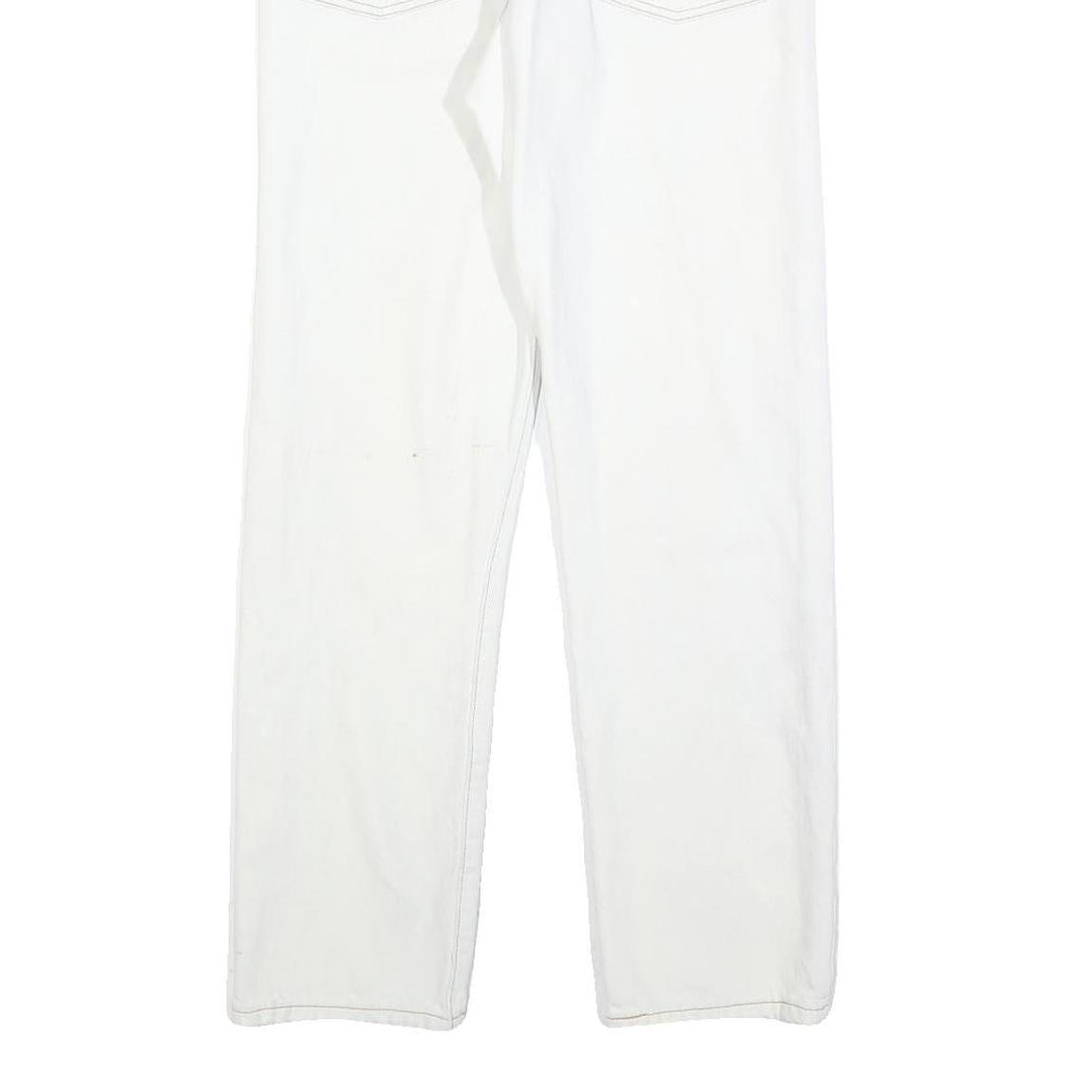 LEVI'S 501 Womens White Regular Straight Denim Raw Woven W26 L28 Classic Cotton