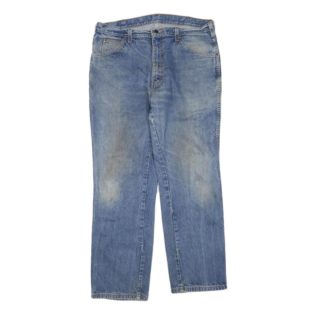 DICKIES Womens Blue Regular Fit Straight Denim Jeans W36 L29 Zip Closure