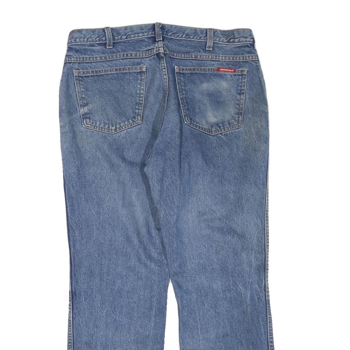 DICKIES Womens Blue Regular Fit Straight Denim Jeans W36 L29 Zip Closure