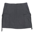 BETTER BE Womens Black Cargo Mini Cotton Blend Skirt L Utility Pockets