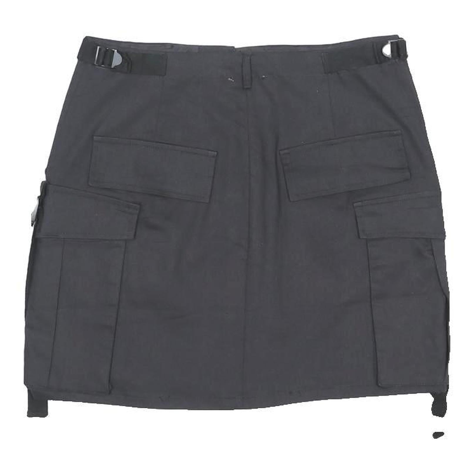 BETTER BE Womens Black Cargo Mini Cotton Blend Skirt L Utility Pockets