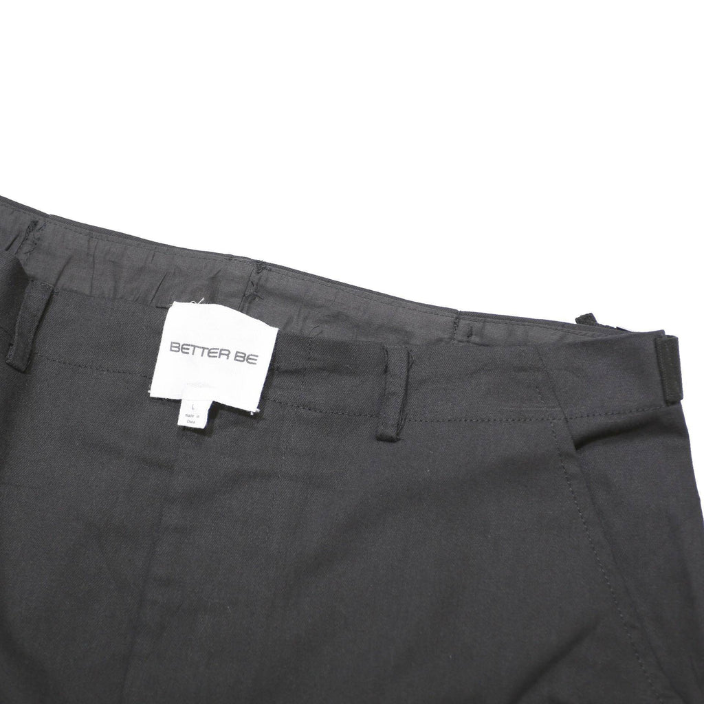 BETTER BE Womens Black Cargo Mini Cotton Blend Skirt L Utility Pockets