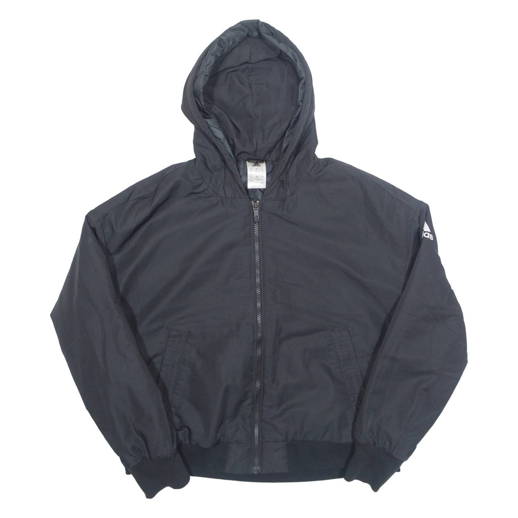 ADIDAS Womens Jacket Black Hooded UK 18