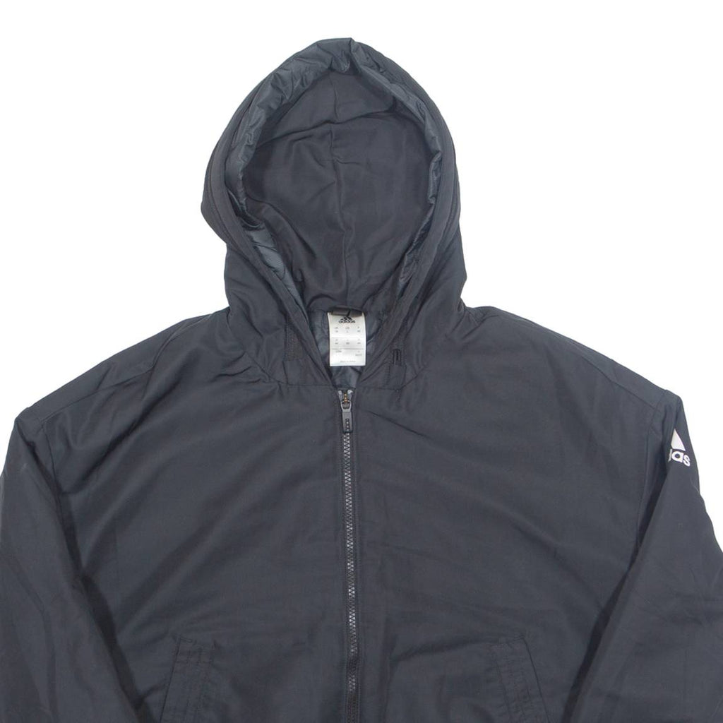 ADIDAS Womens Jacket Black Hooded UK 18