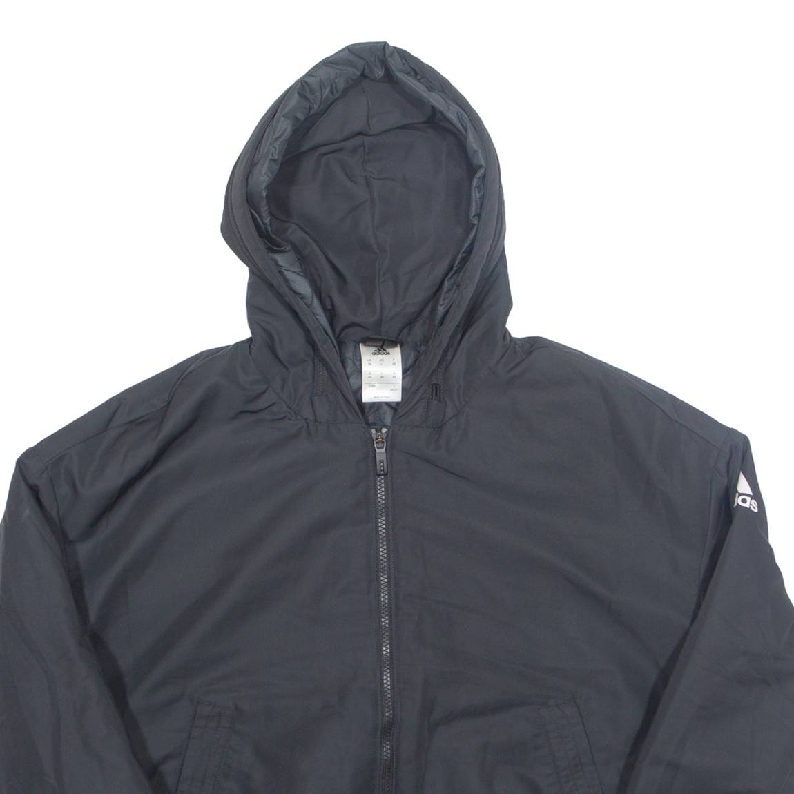 ADIDAS Womens Jacket Black Hooded UK 18