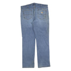 CARHARTT Mens Jeans Blue Relaxed Straight Denim Medium W36 L32 Workwear Zip