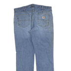 CARHARTT Mens Jeans Blue Relaxed Straight Denim Medium W36 L32 Workwear Zip