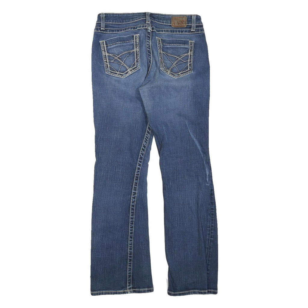 Womens Blue Regular Fit Straight Leg Denim Jeans Cotton Blend Zip W30 L30