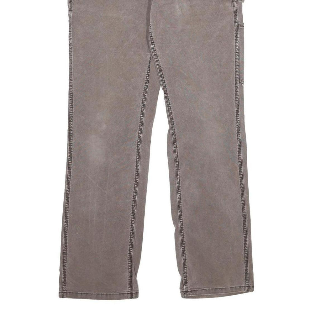 CARHARTT Womens Classic Cotton Blend Brown Trousers W30 L30 Workwear Utility Zip
