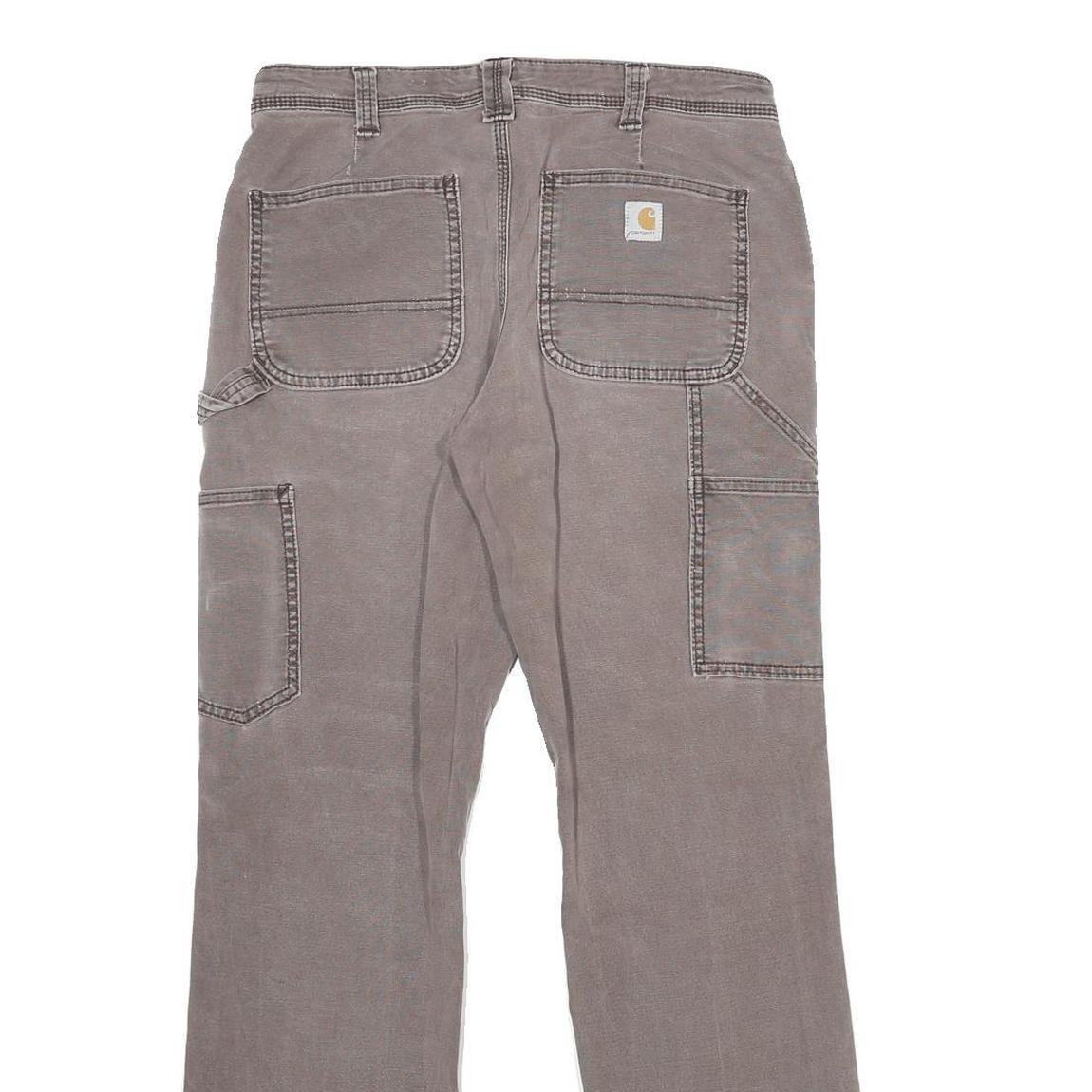 CARHARTT Womens Classic Cotton Blend Brown Trousers W30 L30 Workwear Utility Zip