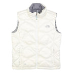 THE NORTH FACE Womens White Jacket L Nylon Quilted Lightweight Outdoor Vest