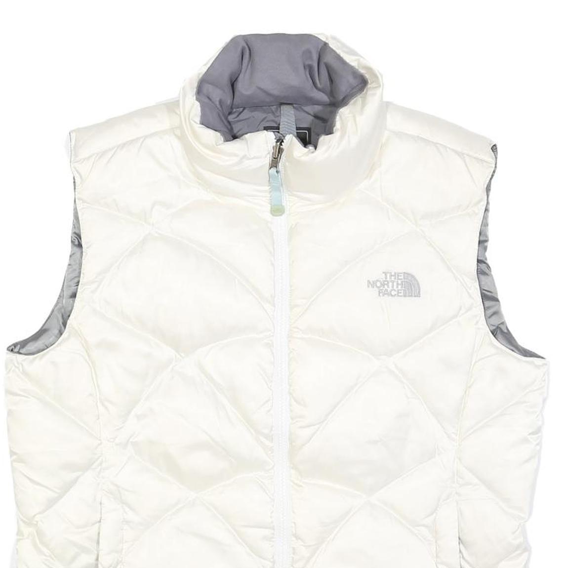 THE NORTH FACE Womens White Jacket L Nylon Quilted Lightweight Outdoor Vest