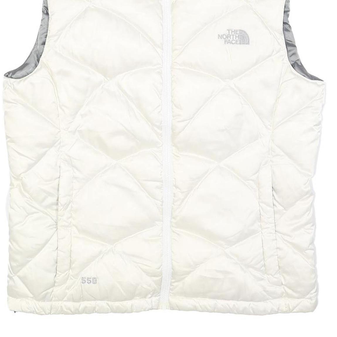 THE NORTH FACE Womens White Jacket L Nylon Quilted Lightweight Outdoor Vest