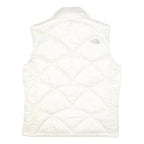 THE NORTH FACE Womens White Jacket L Nylon Quilted Lightweight Outdoor Vest