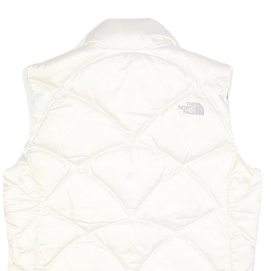 THE NORTH FACE Womens White Jacket L Nylon Quilted Lightweight Outdoor Vest