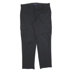 DICKIES Mens Black Slim Straight Cotton Blend Trousers W36 L30 Workwear Cargo