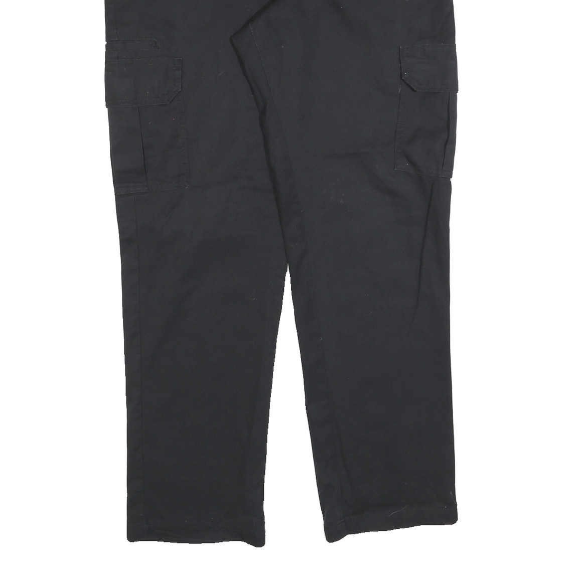 DICKIES Mens Black Slim Straight Cotton Blend Trousers W36 L30 Workwear Cargo