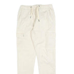 INDICODE JEANS Mens Cotton Blend White Slim Tapered Trousers W28 L30 Casual